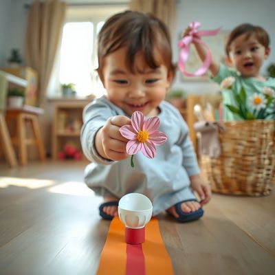 Kwiat dla Pani — zabawy koordynacyjne na Dzień Kobiet