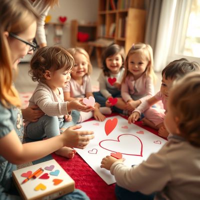 Walentynkowe serduszka — zabawa integracyjna