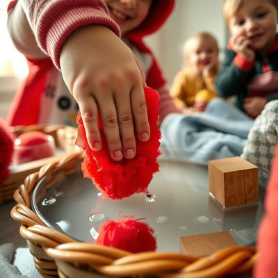 Dzień Czerwonego Kapturka — Małe eksperymenty z kolorem i wodą
