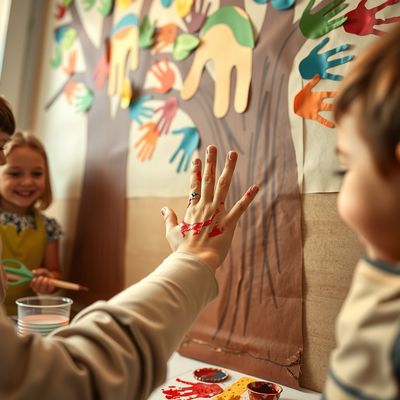 Kolorowe drzewko przyjaźni – plastyczne powitanie w nowym roku