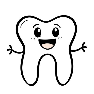 Szablon dużego zęba (do wydruku)