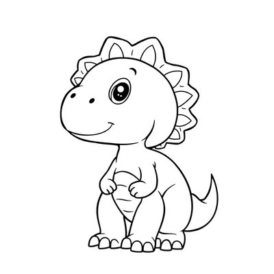 Kolorowanka — Mały dinozaur