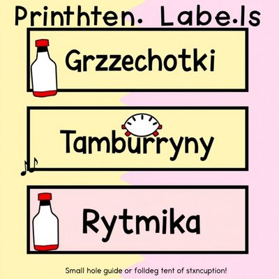Etykiety na stacje: Grzechotki / Tamburyny / Rytmika