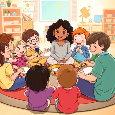 Zdjęcie pokazowe: Dzieci grają razem na instrumentach