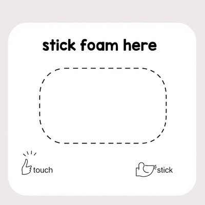 Szablon kartki do ozdabiania — duże miejsce na naklejkę