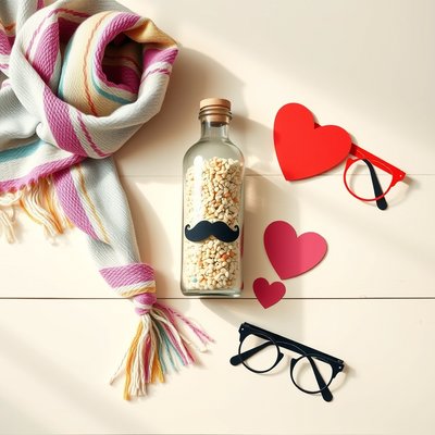 Zdjęcie rekwizytów na stoliku — zestaw 'skarb dziadka'