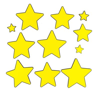 Arkusz gwiazdek do wycięcia (żółte gwiazdki)