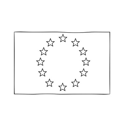 Kolorowanka: flaga UE do pokolorowania
