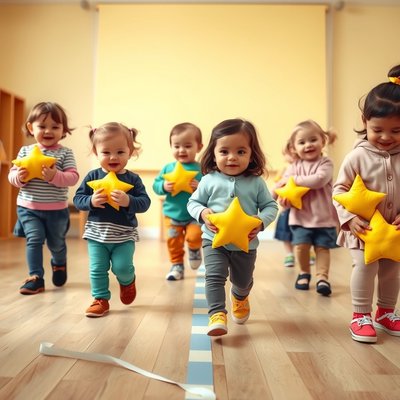 Marsz małych gwiazdek — dzieci na trasie