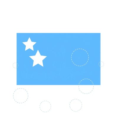 Szablon talerzyka: moja flaga z gwiazdek