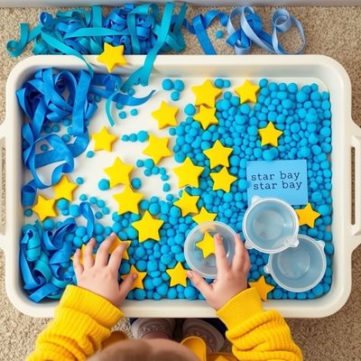 Taca sensoryczna: Morska zatoka gwiazdek (widok z góry)