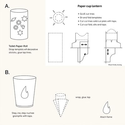 Szablon do wykonania latarenki (wydruk, wykroje)