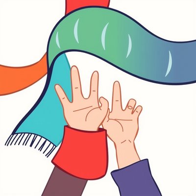 Ilustracja ruchu apaszek — naśladowanie świateł