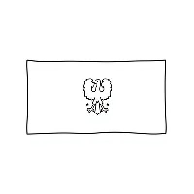 Szablon flagi do malowania palcami