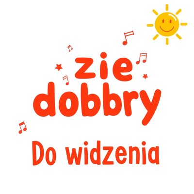 Plakat powitalny i pożegnalny (szablon)