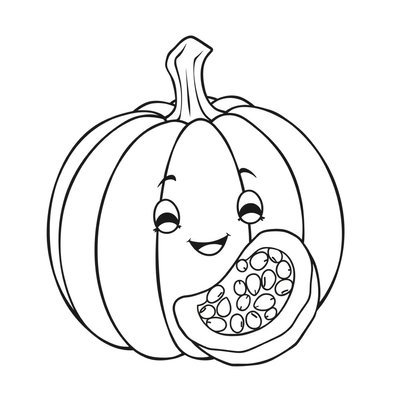 Kolorowanka: dynia dla maluchów
