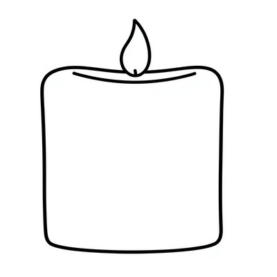 Szablon świeczki - kształt do wycięcia