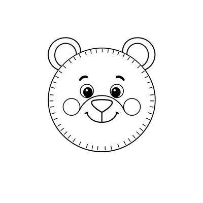 Kolorowanka — twarz misia na talerzyku