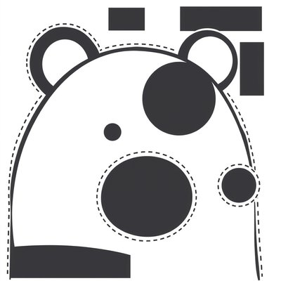 Szablon uszu i pyszczka (A4) — do wydruku