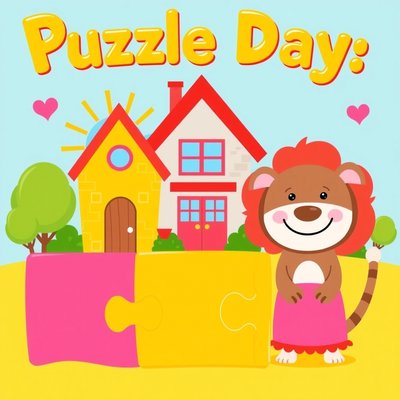 Plakat powitalny 'Dzień Puzzli'