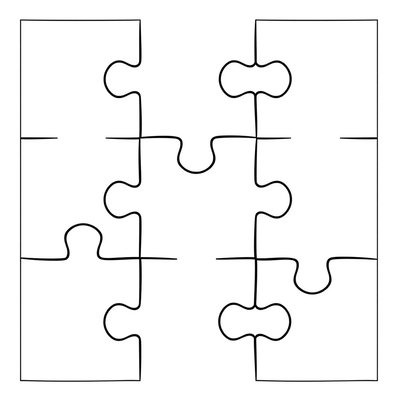 Szablon puzzla podłogowego (6–8 elementów)