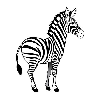 Szablon sylwetki zebry (do malowania)