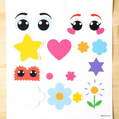 Naklejki dekoracyjne — oczka, gwiazdki, kółka