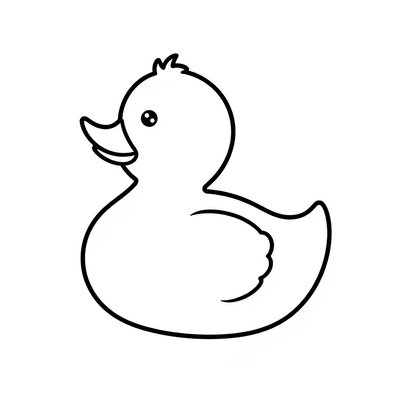 Szablon kaczki (kontur) — do wycinania