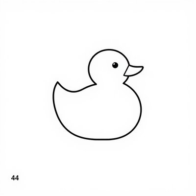 Szablon kaczki (kontur) — do wycinania