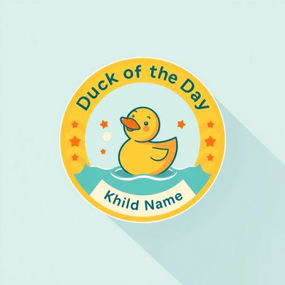 Odznaki "Kaczuszka dnia" (naklejki)
