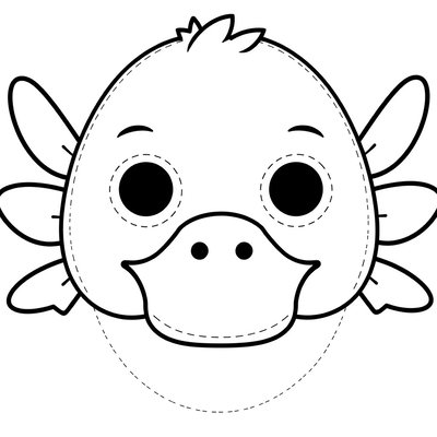 Szablon maski kaczuszki