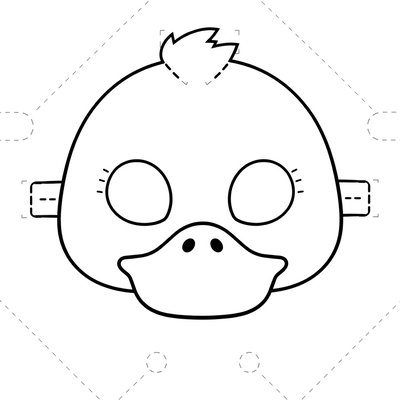 Szablon maski kaczuszki