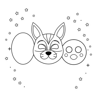 Strona do kolorowania: maski