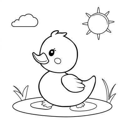 Kolorowanka — kaczuszka