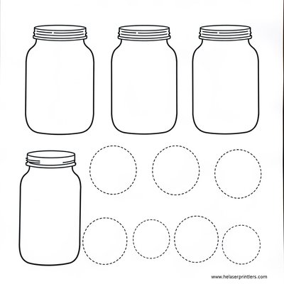 Szablony słoiczków do wycinania