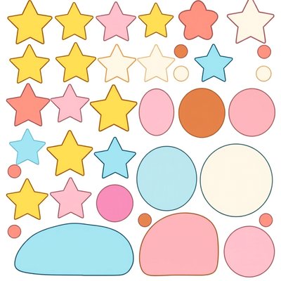 Naklejki dekoracyjne: gwiazdki i kropki