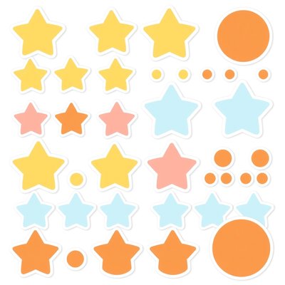 Naklejki dekoracyjne: gwiazdki i kropki