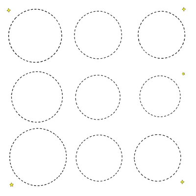 Szablony papierowych placków