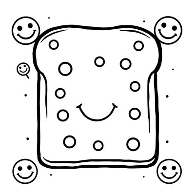 Kolorowanka: kromka chleba