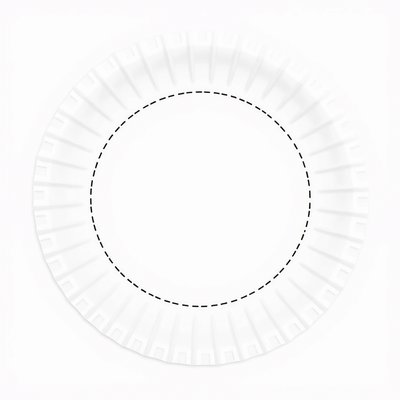 Szablon papierowego talerzyka