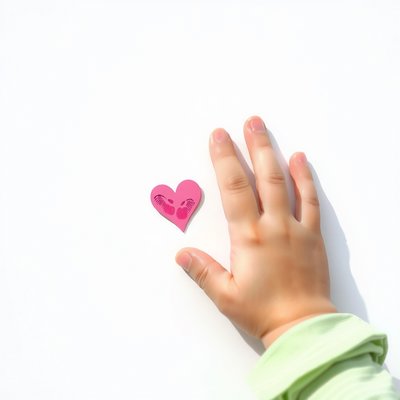 Odcisk paluszka - małe serduszko