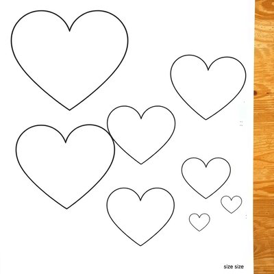 Szablon serduszek do wycięcia