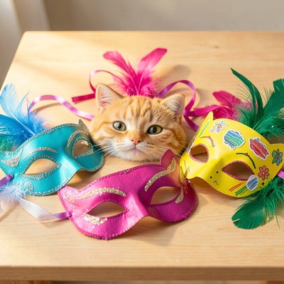 Karnawałowe maski — ilustracja wprowadzająca