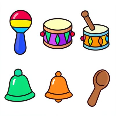 Ikony instrumentów — zestaw do karty pracy