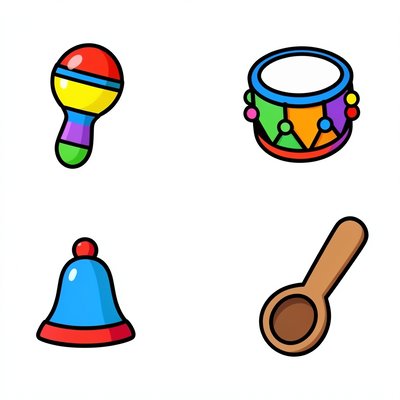 Ikony instrumentów — zestaw do karty pracy