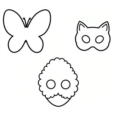 Papierowe maski — szablony do kolorowania