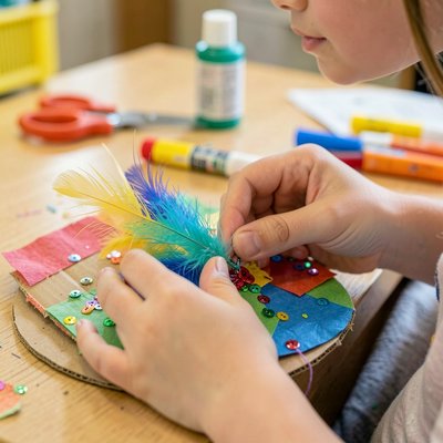 Zbliżenie na dekorowanie maski