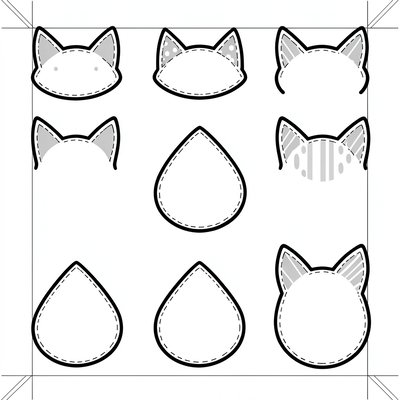 Arkusz z uszkami — różne rozmiary