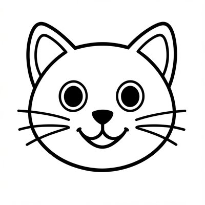 Kolorowanka — buzia kotka