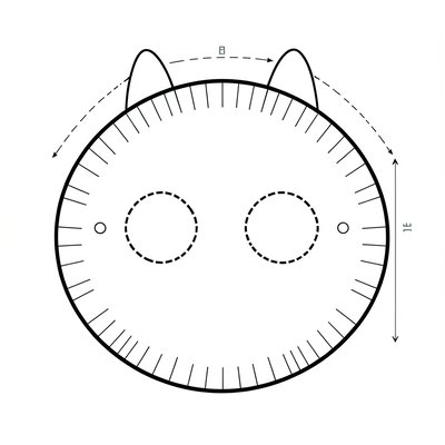 Szablon maski — talerzyk